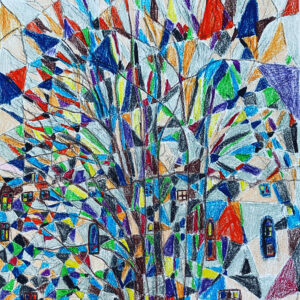 A Tree (imitating stained glass)