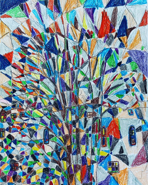 A Tree (imitating stained glass)