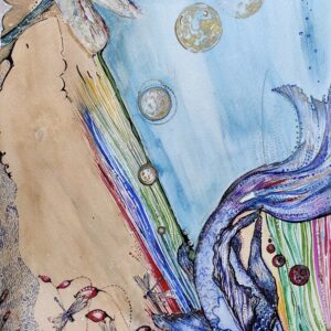 Watercolour, acrylic on watercolour